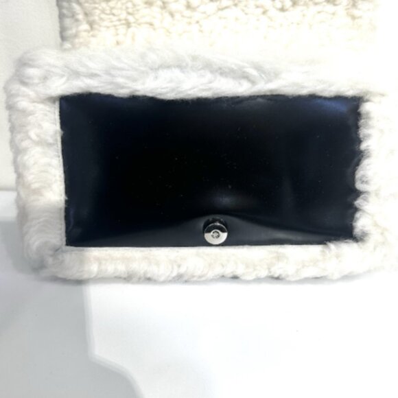 Burberry Lola Tb Horseferry Print Leather Shearling Shoulder Bag Women - Picture 8 of 11